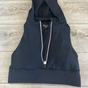 Athleta cropped tank with hood